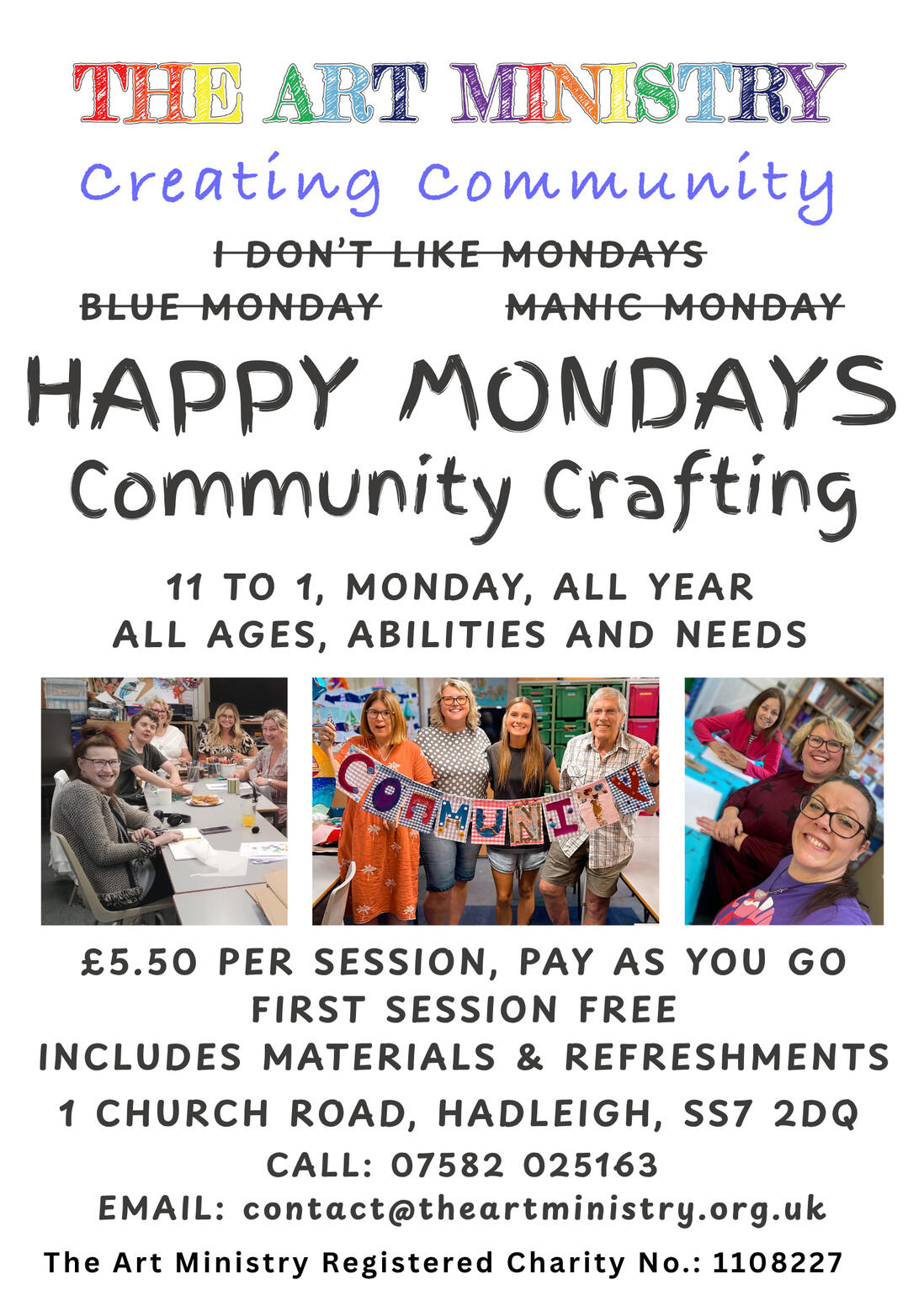 Click to make bigger Flyer about our Monday session for the general community - opens new window, click to return