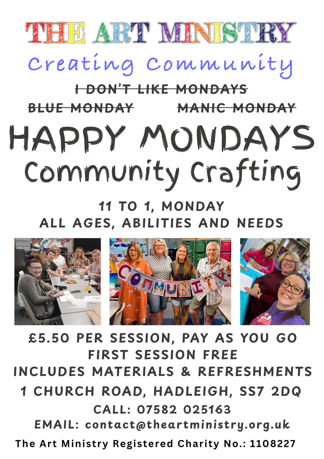 Click to make bigger Flyer about our Monday session for the general community - opens new window, click to return