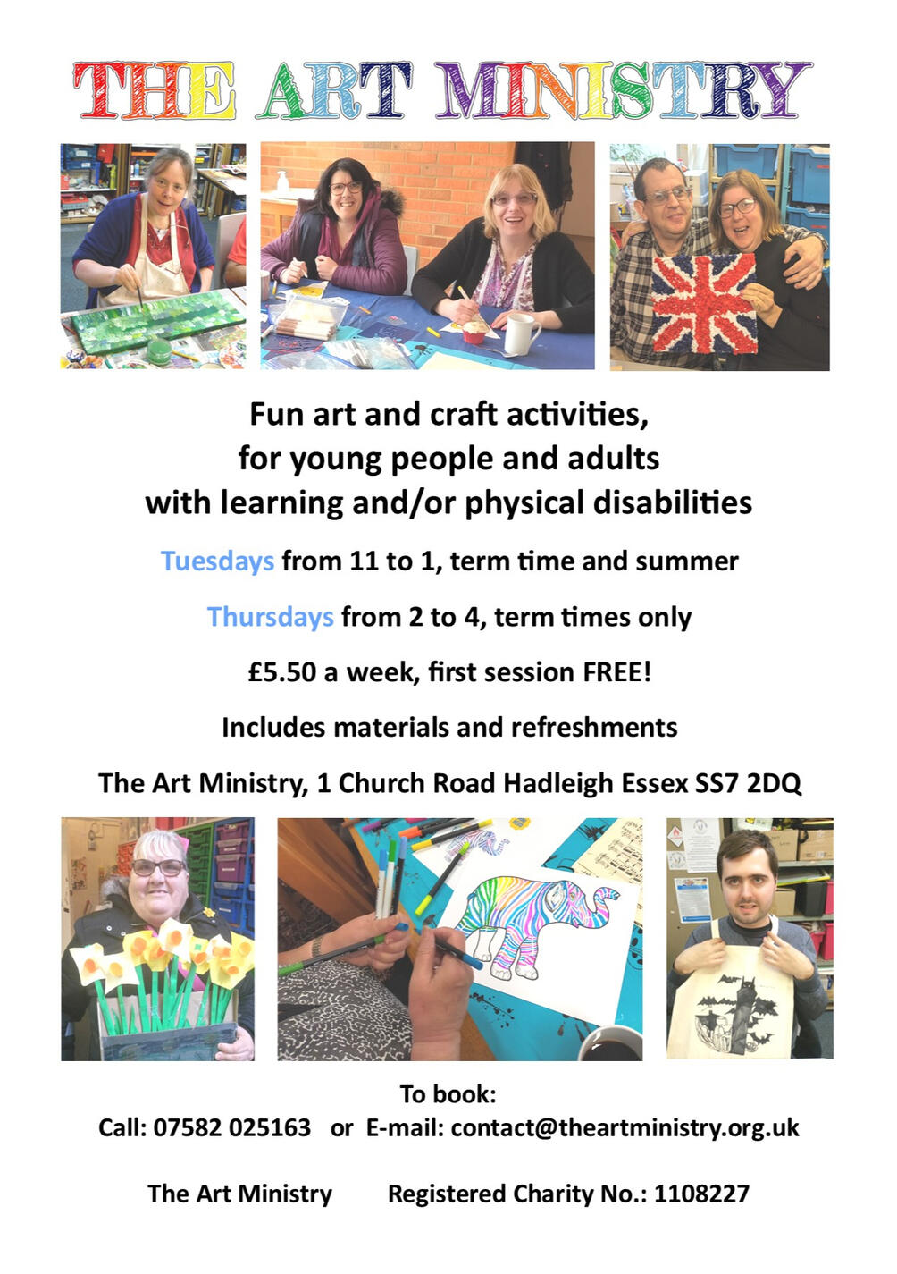 Click to make bigger Flyer about our Tuesday session for adults with mixed needs - opens new window, click to return