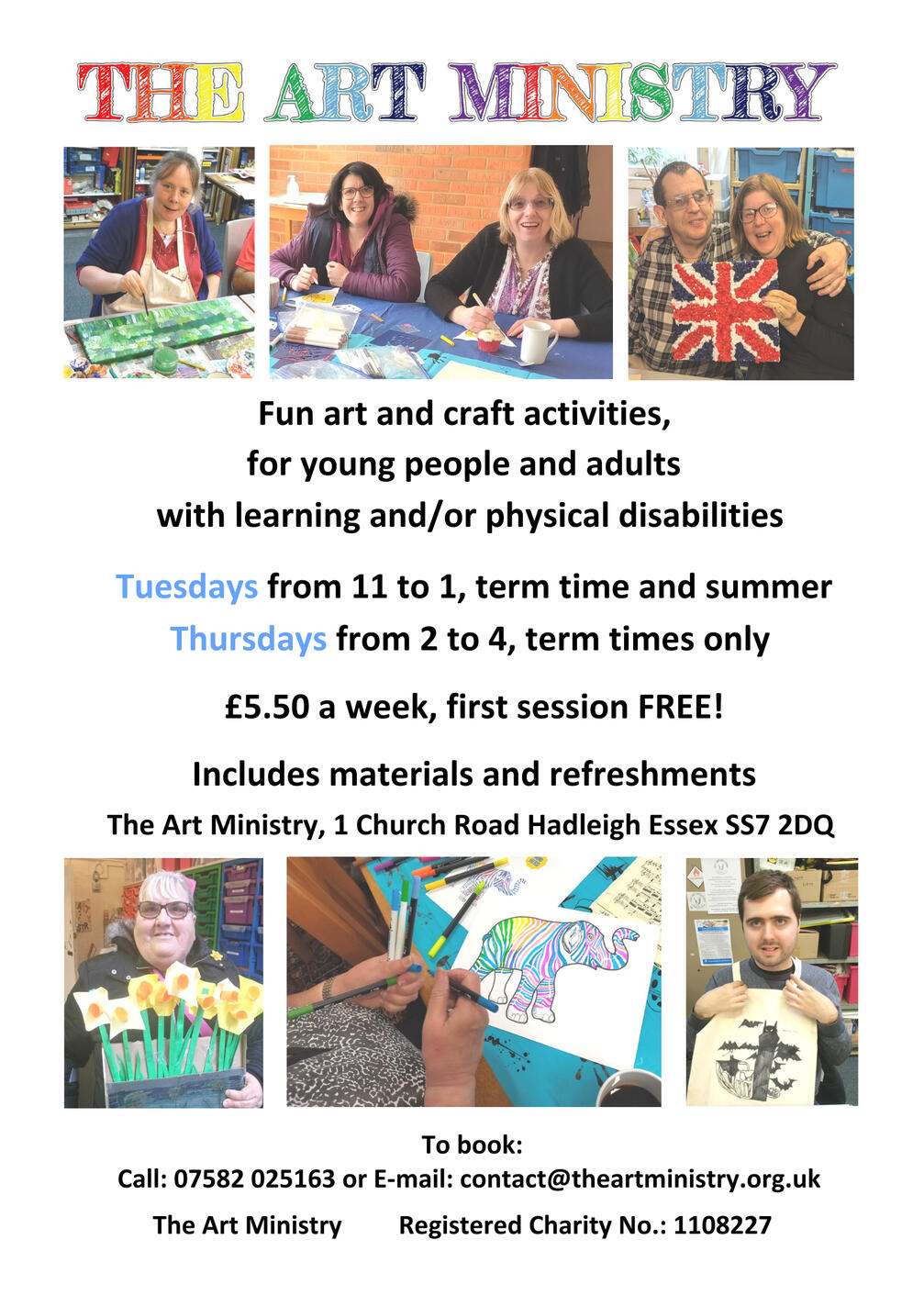 Click to make bigger Flyer about our Thursday session for adults with mixed needs - opens new window, click to return
